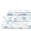 Twin Light Blue Floral Microfiber Deep Pocket Sheet Set