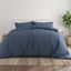 Stone Blue Microfiber Full/Queen Duvet Cover Set with Pillow Shams