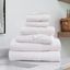 6-Piece White Ultra Soft Cotton Bath Towel Set