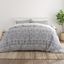 Navy and White Geometric Microfiber Twin XL Duvet Cover Set