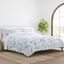 Dusk Blue King/California King Reversible Microfiber Quilt Set