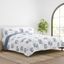 Dusk Blue Twin Reversible Microfiber Quilt Set with Shams