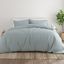 Light Blue Diagonal Pattern Microfiber King/Cal King Duvet Cover Set