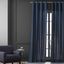 Noble Navy Cotton Light-Filtering Rod Pocket Curtains, 50W x 96L