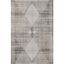 Black and Ivory Geometric 4' x 6' Synthetic Area Rug