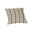 Sunbrella 16-inch Beige and Gray Striped Outdoor Throw Pillow