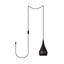 Nora Matte Black Aluminum and Brass Adjustable Pendant Light