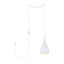 Nora White Aluminum Teardrop Pendant Light, Adjustable Height