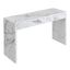 Modern White Faux Marble & Wood 48" Console Table/Desk