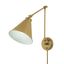 Aidan Aged Brass Adjustable Swing Arm Wall Sconce, 18.5" Height