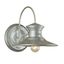 Budapest Galvanized Nickel 12'' Outdoor Wall Sconce with Dimmable Light