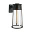 Matte Black Brass Cone Outdoor Wall Sconce 12.75"