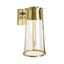 Satin Brass and Black Outdoor Wall Sconce 12.75'' Height