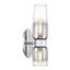 Norwell Flame Chrome Cylinder Outdoor Wall Sconce, 14" Dimmable