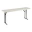 Gray 6 ft Rectangular Blow-Molded Plastic Folding Table