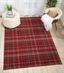 Red Plaid 5' x 7' Synthetic Area Rug