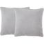 Gray Velvet Square Decorative Throw Pillow Set