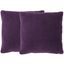 Nourison Purple Velvet 16" Square Pillow Set