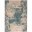 Maxell Ivory/Teal Abstract Synthetic 5' x 7' Area Rug