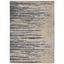 Modern Abstract Gray Synthetic 4' x 6' Easy-Care Rug