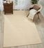 Handmade Ivory Wool Rectangular Area Rug 6'6" x 9'6"