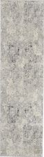 Abstract Elegance Grey & Beige 2'2" x 7'6" Hand-Knotted Runner Rug