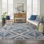 Denim Blue Diamond Shag 8' x 10' Synthetic Area Rug