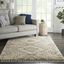 Luxurious Grey/Ivory Diamond Shag 4' x 6' Hand-Knotted Rug