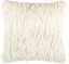 Ivory Shag Ribbon 20" x 20" Throw Pillow