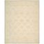 Ivory Floral Hand-Knotted Wool Silk Runner Rug