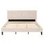 King-Sized Nova Ridge Cream Tufted Upholstered Platform Bed