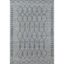 Gray and Blue Geometric Washable Runner Rug, 2' x 10'