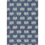 Chambray Blue Geometric 36"x24" Washable Outdoor Rug