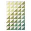 Lime Green and White Geometric Wool Area Rug, 3'6" x 5'6"