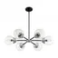 Axis Matte Black and Brushed Nickel 6-Light Chandelier