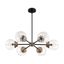 Axis 30" Matte Black and Brass Sputnik Chandelier