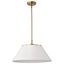 Dover Vintage Brass Large Pendant with White Shade