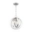 Pendleton Brushed Nickel 12" Globe Pendant with Concentric Bands