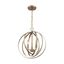 Pendleton Burnished Brass 3-Light Globe Pendant, 16" Wide