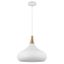 Phoenix 18" Matte White and Burnished Brass Modern Pendant Light