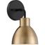 Florian Black Stainless Steel 1-Light Dimmable Vanity Sconce