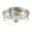 Sommerset Brushed Nickel 3-Light Flush Mount with Clear Glass