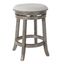 Gray 26" Backless Swivel Wood Stool