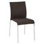 Conway Brown Fabric and Chrome Stacking Chair, 2-Pack