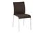 Conway Brown Fabric and Chrome Stacking Chair, 2-Pack