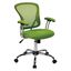 Energize Swivel Green Mesh and Leather Task Chair with Metal Accents