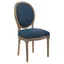 Azure Upholstered Wood Side Chair with Oval Back Design