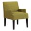 Main Street Traditional Green Fabric and Wood Accent Chair