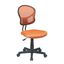 Swivel Orange Mesh Fabric Task Chair with Wood Accents
