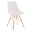 White Faux Leather Side Chair with Gold Metal Legs